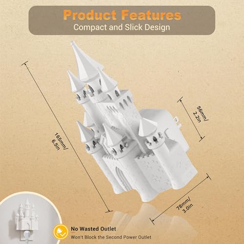 Lámpara nocturna JandCase 3D Castillo RGB multicolor miniatura 5
