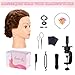 Beauty Star Mannequin Head with 100% Real Human Hair -18inch Doll Styling Head for Braiding Practice & Cosmetology Training, Updos, Manikin Head Includes Clamp Stand（Dark Brown Hair and Blue Eyes)