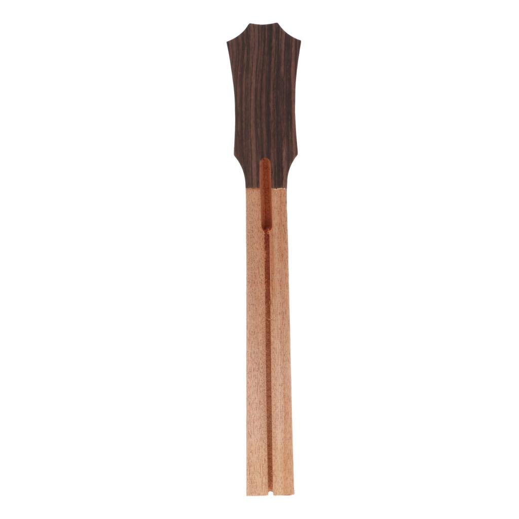 Amagogo Mahagoni Gitarrenhals Inklusive E Gitarren Griffbrett Und Unverarbeiteten Bund Feines Ersatzteil für Reparaturen für Anfänger Musikunterricht Heimstud, B