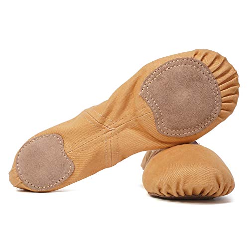 Bailarinas de ballet para niños pequeños con lona elástica cómoda 4