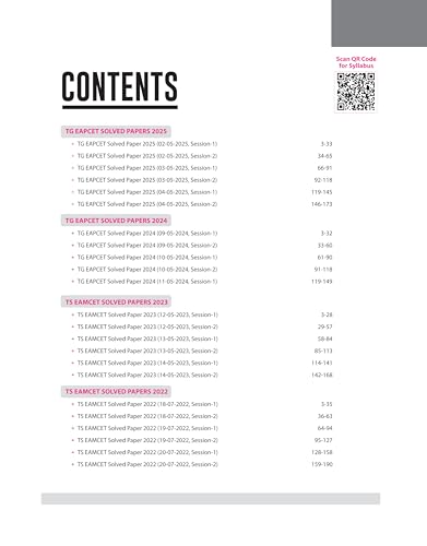 Image of Arihant Telangana EAPCET Engineering Entrance Solved Papers 2025-2015 | 11 Years PYQs with Detailed Explanations | Physics, Chemistry & Mathematics Practice Guide | English Medium