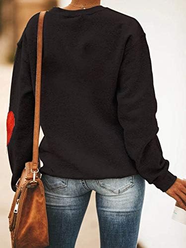 Love Heart Dog Paw Sweatshirts Dog Mom Pullover Tops Women Long Sleeve Sweater Blouse - Image 2