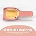 Inspire My Play - 3 x Silicone Nesting Scoops - Perfect for Sensory PlayTray - Sensory Bin Accessories - Special Education Classroom Supplies - Montessori Education Toys - Multi-Purpose Shovel - Coral