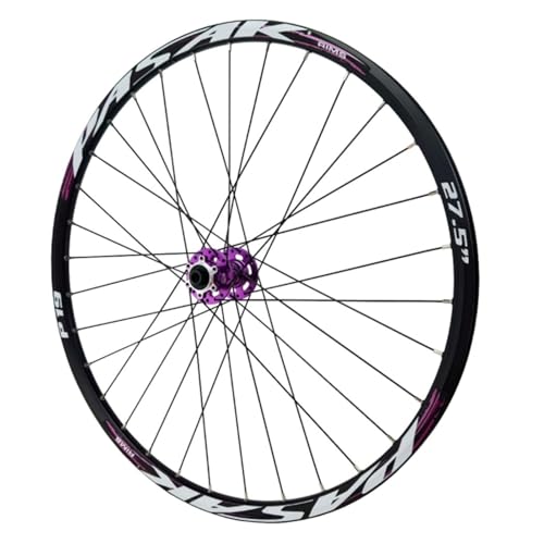 Rueda Delantera Y Trasera Bicicleta de 24 26 27,5 Y 29 Pulgadas, Freno Disco de Aleación de Aluminio Llantas Doble Pared 32 Orificios Rueda Bicicleta de Montaña 7 A 12 Velocidades(Front wheel,24inch)