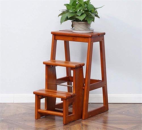 Tabouret pliant en bois massif au design compact et polyvalent