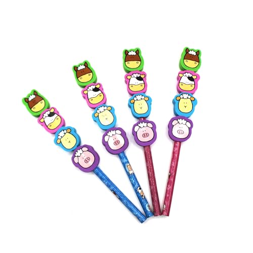 Lápices con Figuras de Animales, Set de 4 Colores miniatura 1