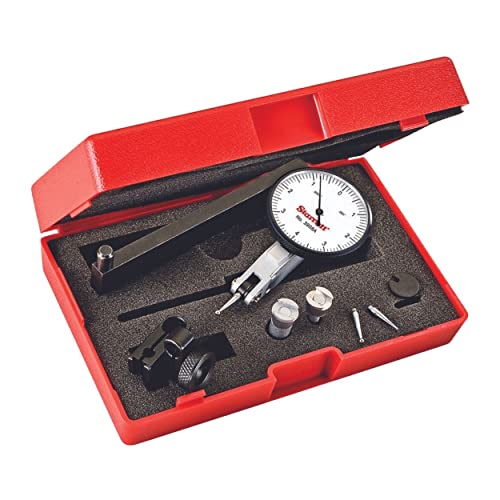 Starrett Dial Test Indicator With Dovetail Mount, Accessories And Case - .008-Inch Range, 0-4-0 1-9/16-Inch Dial Face.0001-Inch Graduations - 3908Ac #TOP8