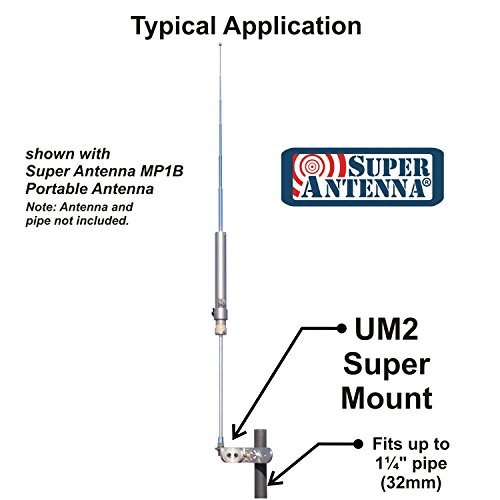 Super Antenna UM2 SuperMount Universal Portable Antenna Mount for MP1 ham Radio Antenna or Mobile Whip Antennas