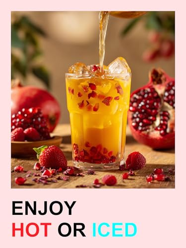 Image of TeeLux Pomegranate Raspberry Strawberry Green Tea Bags, Crisp Taste, 100 ct