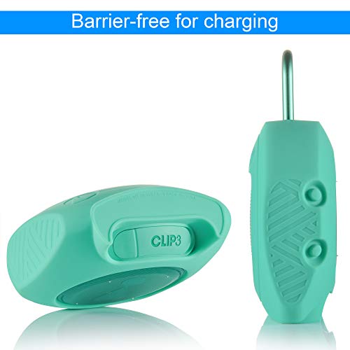 Image of Protective Silicone Stand Up Case for JBL Clip 3 Waterproof Portable Bluetooth Speaker (Teal)
