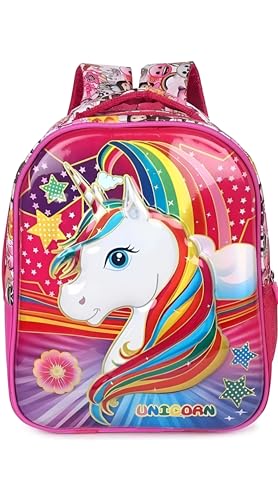Image of Unicorn School Bag For Girls and boys Cartoon Printed Waterproof Backpack for kids Ideal For Small Kids Bag UKG Nursery 1st Class boys School Bags 3-6 years kid