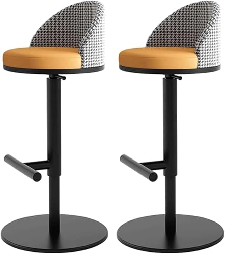 Taburetes Altos de Cocina Negro con Respaldo Marca FDTMGW