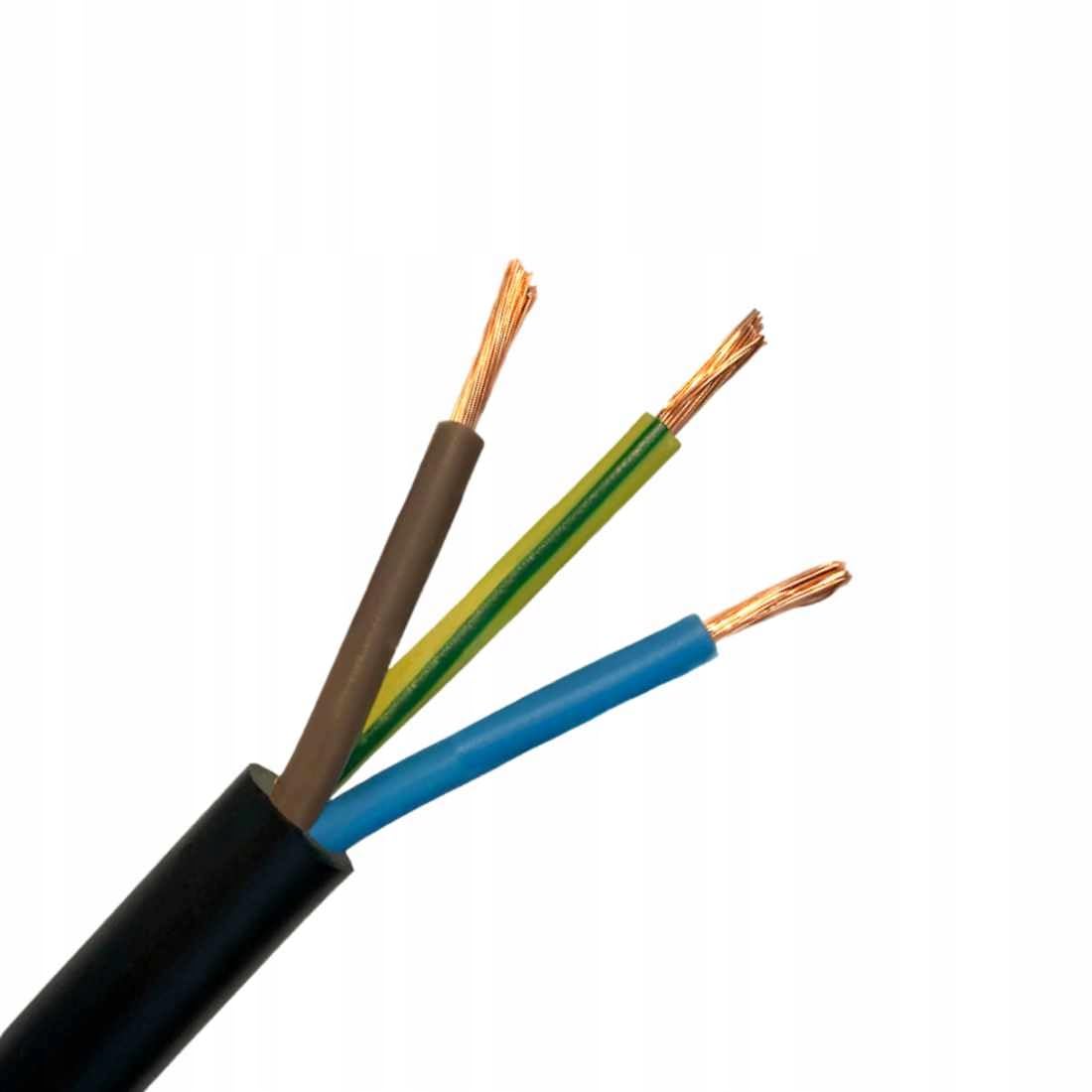 Hilark Cable Tech Câble en caoutchouc H05RR-F OW 3x1,5 souple 100% cuivre 200m