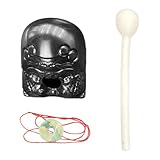 Tuxxjzm Tambour en bois de poisson chinois | Tambour zen – Ornement Relaxation Artefact In...