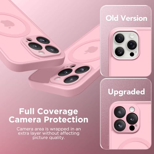 Coque iPhone 16 Pro compatible MagSafe protection antichoc translucide rose - 6