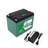 JHKGY Batterie 12V 50Ah Lifepo4,2000 + Cycles Batterie Lithium Fer Phosphate,BMS Intégré Batterie Rechargeable Au Lithium Fer Phosphate,avec Chargeur De Batterie Au Lithium 12.6V 5A