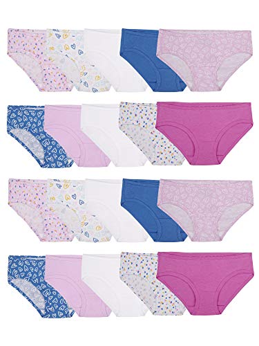 Fruit of the Loom Girls  Cotton Hipster Underwear, 20 Pack-Fashion Assorted, 8