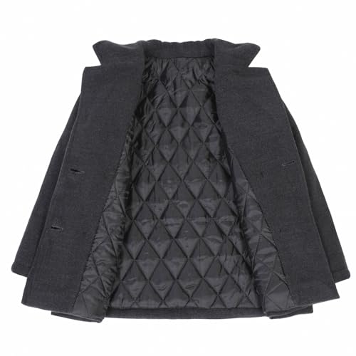 ThCreasa Boys Classic Double Breasted Pea Coat Wool Blend Notch Lapel Fall Winter Dress Coats3