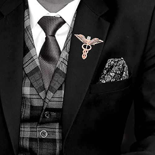 Caduceus Doctor's Brooch Lapel/Brooch Pin Combo (CO1105604M)