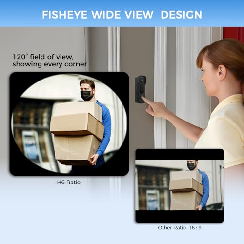 Timbre de vídeo con cámara, timbre inalámbrico con visión nocturna y 1080p, audio de 2 vías, almacenamiento encriptado, Wi-Fi de 2,4 GHz, IP65, cámara HD de 120°, almacenamiento SD y en la nube - imagen 8