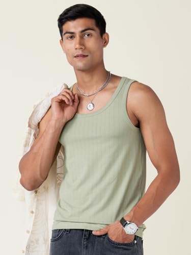 Image of DAMENSCH Anti-Bacterial Anti Odour Soft Pinstripe Cotton Vest