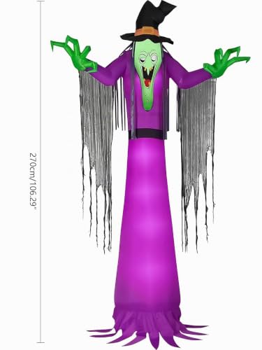 Kalolary Riesige Aufblasbare Halloween-Dekoration Hexe – Ansicht 4