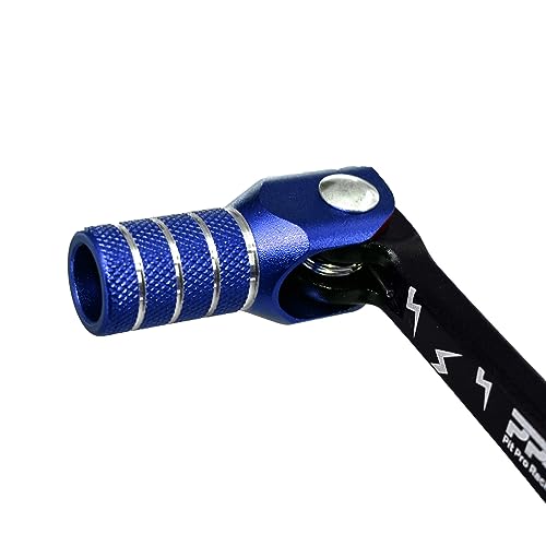 Image of Gear Shift Lever, Alloy Aluminium Gear Shifter Lever Fits for Motorcycle BSE CRF 110 TTR 125 Motorcycle 50cc 110cc 250cc Dirt Pit Bike(Black&Blue-Colorful Head)