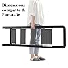 KINGRACK Scaletta 4 Gradini Pieghevole in Alluminio, Leggera con Corrimano, Blocco di Sicurezza, Pedali Antiscivolo, Scala per Cucina Garage Casa, Salvaspazio, Robusta e Portatile, Massima 150kg, Nero