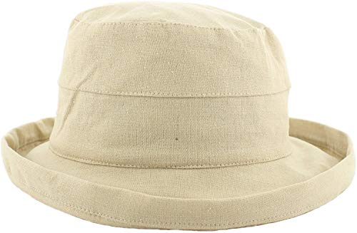 VIM The Hat, Sombrero de Lino para Mujer, Natural