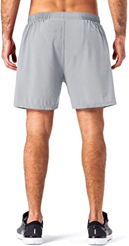 Image of Men's Workout Running Shorts Quick Dry Lightweight Gym Shorts with Zip Pockets S5Shorts