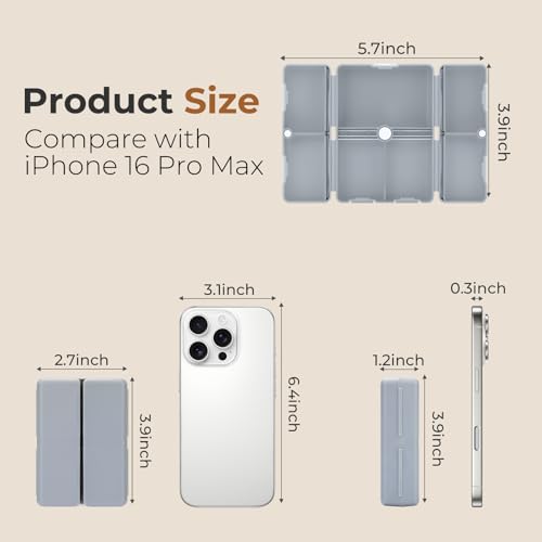 Image of FYY Travel Pill Organizer, 7 Compartments Small Pill Box Medicine Case-Grey