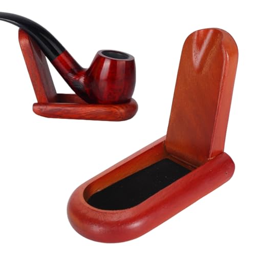 AYNEFY Foldable Smoking Pipe Holder,Small Portable Wooden Pipe Stand Pipe Display Rack for Work (Beech 2) - Image 4