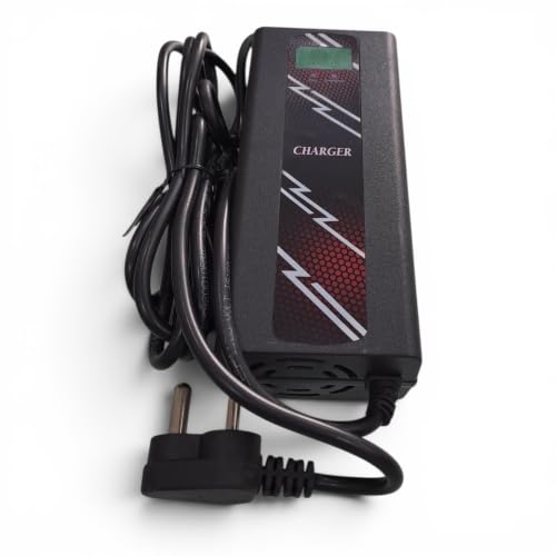Image of Electric Scooter Charger 60V 4 AMP for Lead Acid | Graphene | 5 Battery Scooter | Longest Wire | Percentage Screen.