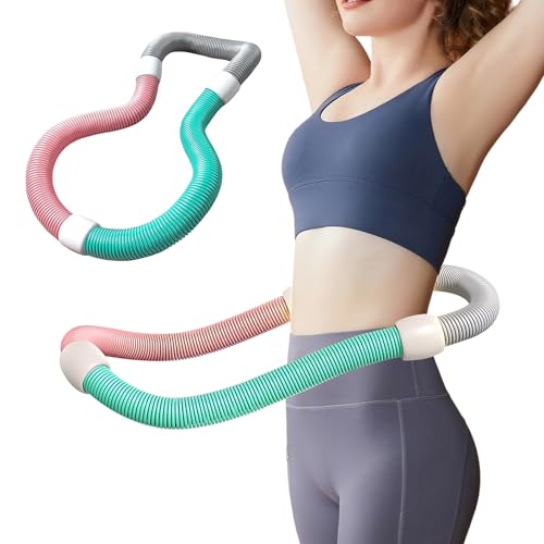 フラフープダイエット用 フラフープ ダイエット フィットネス 上質PVC素材 ソフトスプリングフラフープ 折りたたみ式 収納簡単 大人用 重み付け 静音 フラサークル ストライン訓練 ウエスト 背中 脚 胸 エクササイズ 筋トレ シェイプアップ リング 多