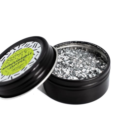 Biodegradable Glitter (1/2 Oz Tin, Fine Silver Mix)