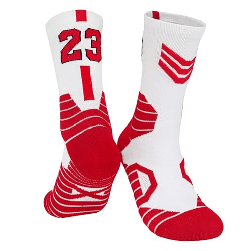 Mytephoon Athletic Socks For Men, Performance Mid-Calf Cushioned Basketball Socks Moisture Wicking Running Socks