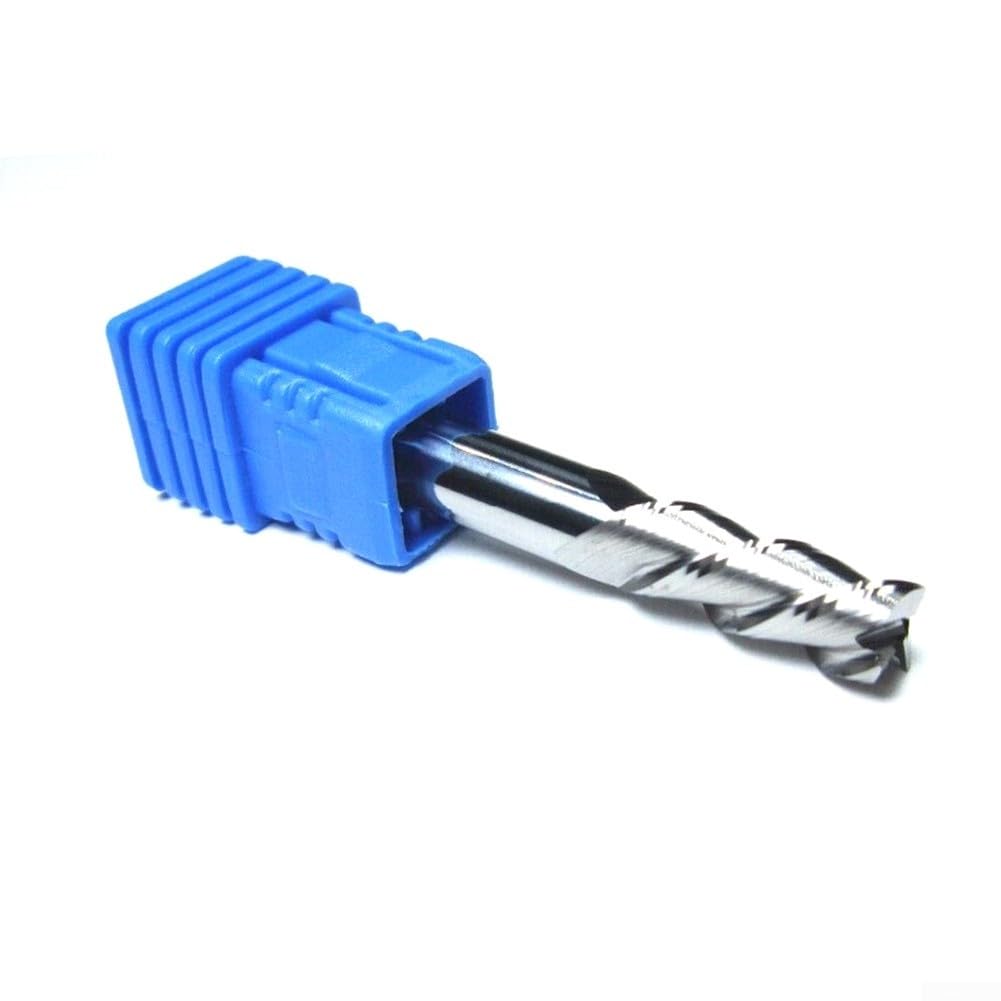 Carbide End Mill 6mm Diameter 3-Flute for CNC Milling Cutter for Aluminum and General-Purpose Metalworking, HRC45 Hardness, 16mm Cutting Length