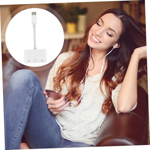 Adaptateur audio externe type c multifonction pc smartphone noir compact