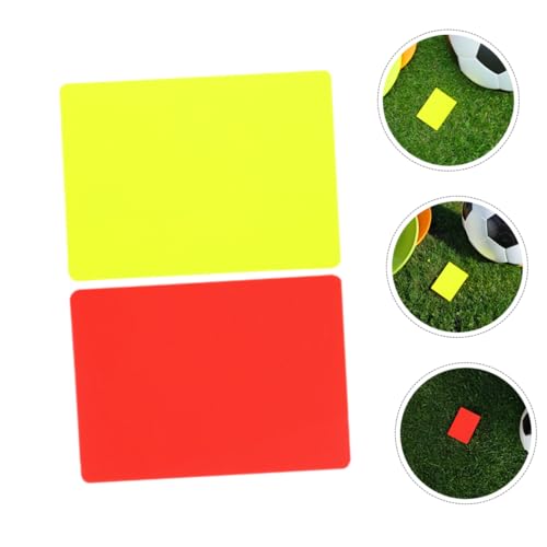 Cartas de Árbitro rojas y amarillas balacoo durables para fútbol miniatura 7