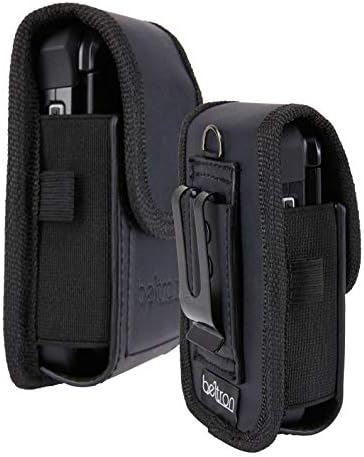 BELTRON Vertical Leather Pouch for DuraXE Epic E4830, DuraXV Extreme E4810, DuraXE E4710, DuraXV LTE E4610, Sonim XP3, XP3plus Features: Heavy Duty Belt Loop, Metal Belt Clip & Dual Magnet Closure