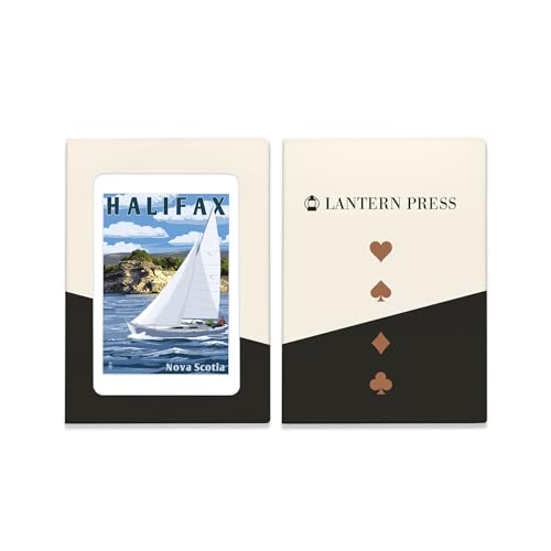 Lantern Press Halifax, Nova Scotia, 52 naipes póker miniatura 4