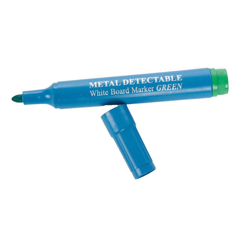 FRANZ MENSCH 20 Stück Hygostar Abwaschbarer Marker | detektierbar, blau, Schriftfarbe: grün, Abwaschbarer Marker, Whiteboard Stifte,
