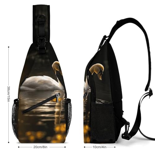 Bolso bandolera deportivo White Swan 38x20cm miniatura 2