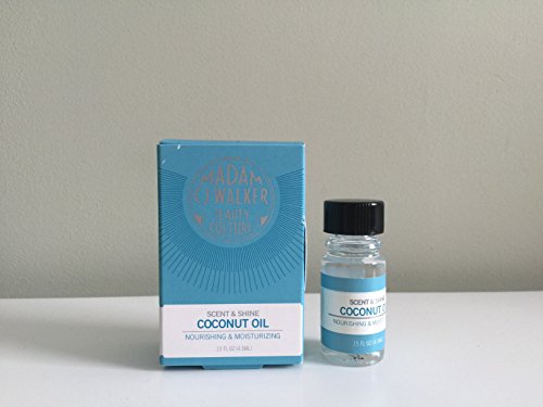 Walker Beauty Culture Scent & Shine Coconut Oil, Deluxe Travel Size.5 oz
