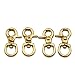 Okones Pack of 4,2/5''Eye Diameter,1-4/9'‘ Overall Length,Finish Surface Solid Brass Lobster Clasps Oval Swivel Trigger Clips Hooks (2/5''*1-4/9''length Round)