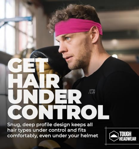Image of Tough Headwear Mens Headband | Sweat Headbands for Men Women Working Out Running Sports - Athletic Sweat Band Exercise