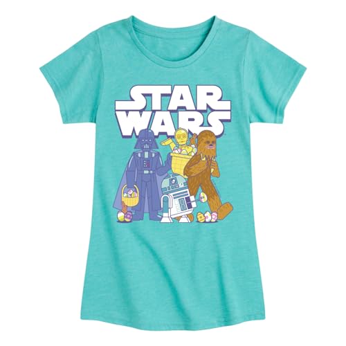 STAR WARS - Easter Logo - Toddler and Youth Girls Fitted Short Sleeve Graphic T-Shirt
