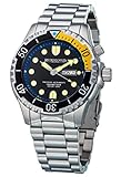  Kampfschwimmer Taucher Herrenuhr 1000M mit Helium Ventil, Leuchtindex, Tages- und Datumsanzeige, Drehlünette