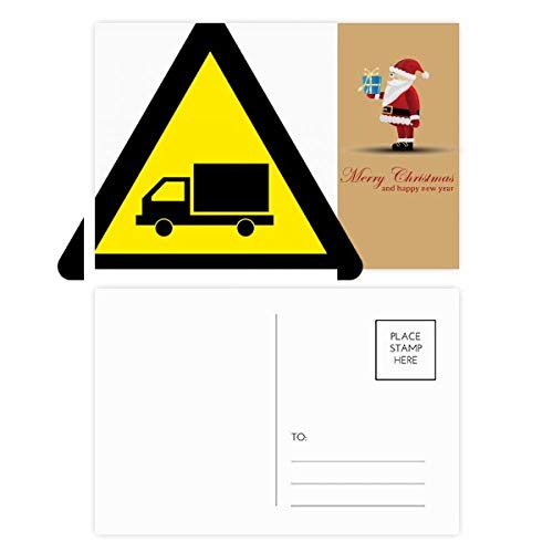 Cartes postales triangles père Noël pour éviter les vœux banals grâce au jaune et noir