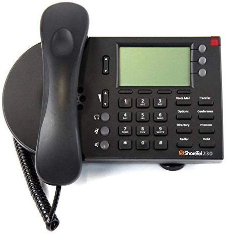 ShoreTel ShorePhone IP 230G Phone with New Handset & Cables - Black (Renewed)